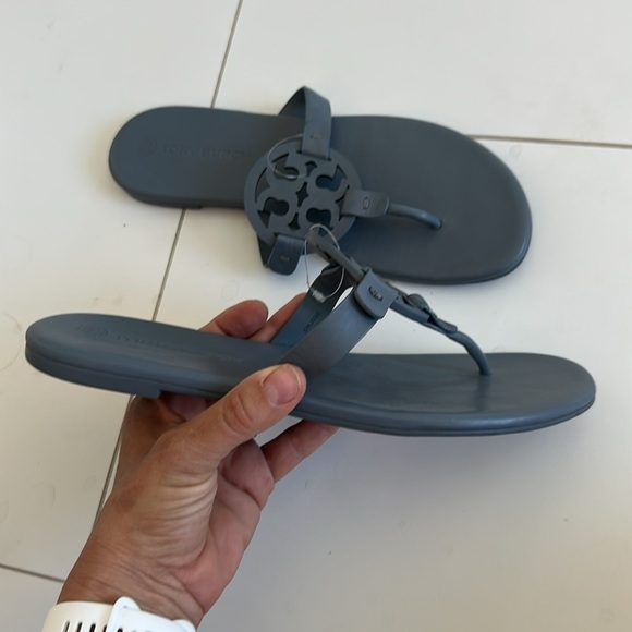 Tory Burch Miller Soft Women's Leather Memory Foam Slide Thong Sandals 10 - Picture 5 of 8